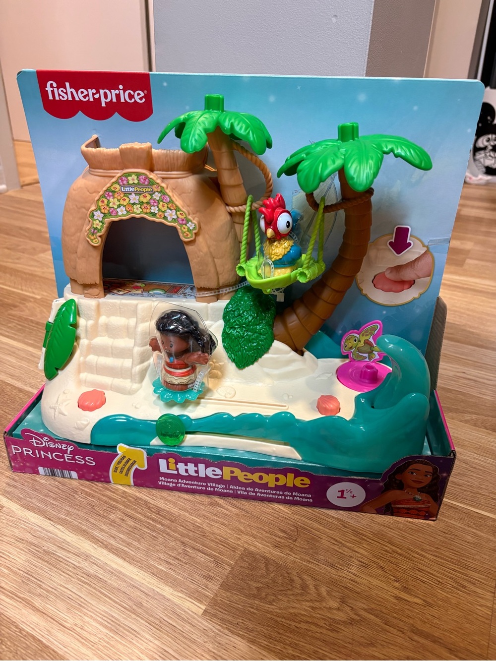Fisher-Price Little People Moana Island Playset - Green, Teal, Brown